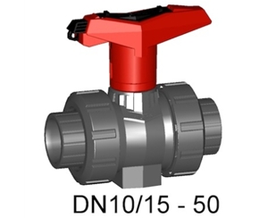 瑞士+GF+ 546型球閥，日標PVC-U手動球閥, 帶可鎖定手柄