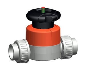 +GF+514型隔膜閥，PVC-C 帶膠粘承插端 美標 手動隔膜閥